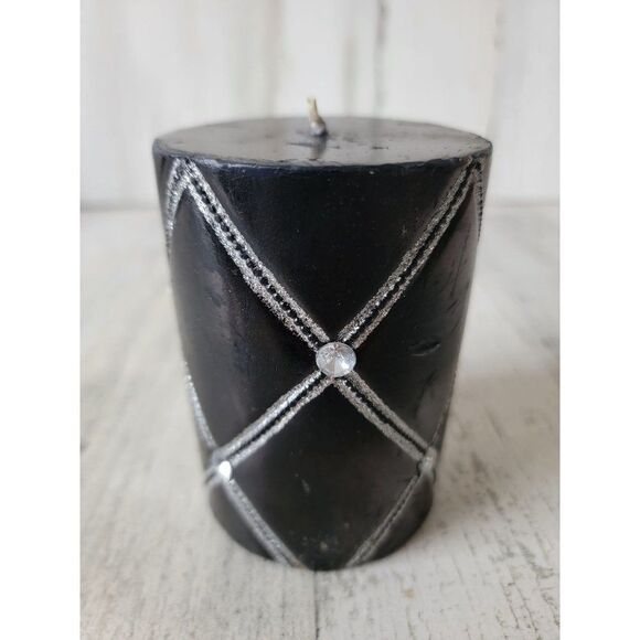 Black sequin embroidered candle Halloween home‎ decor - Picture 2 of 8